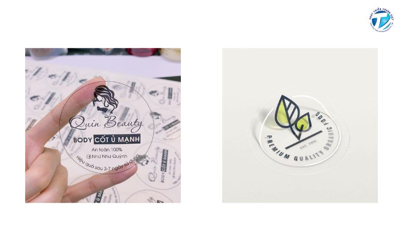 Tem trong suốt làm từ vật liệu decal trong suốt